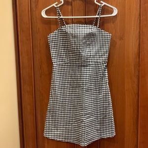 Zaful black and white checkered dress.